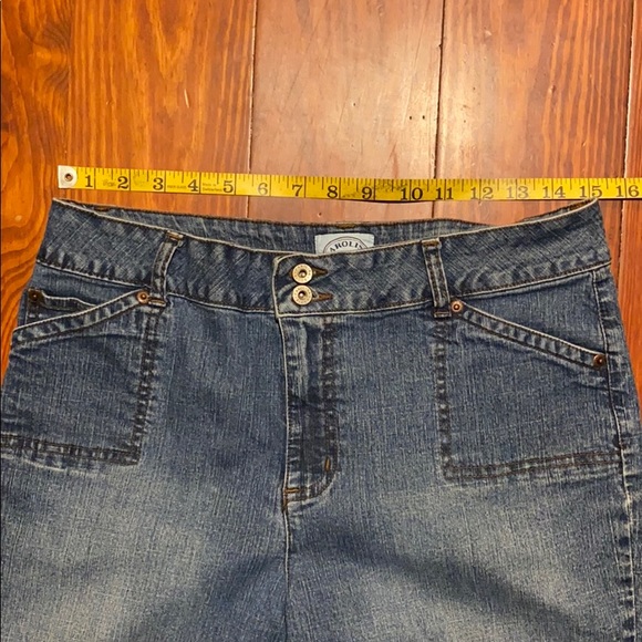 Faded straight leg jeans w/double button top - Picture 3 of 8